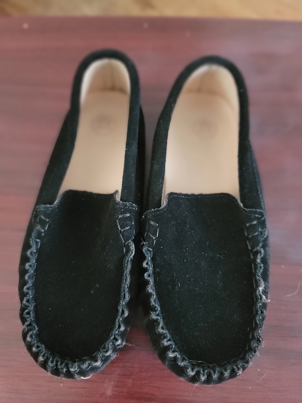 Classic kids Black Soft Suede Leather Slip On.